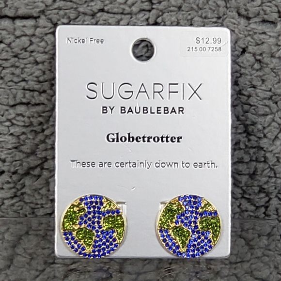 BaubleBar Jewelry - SugarFix Globetrotter Stud Earrings By Baublebar Secure Lock Backing Earrings